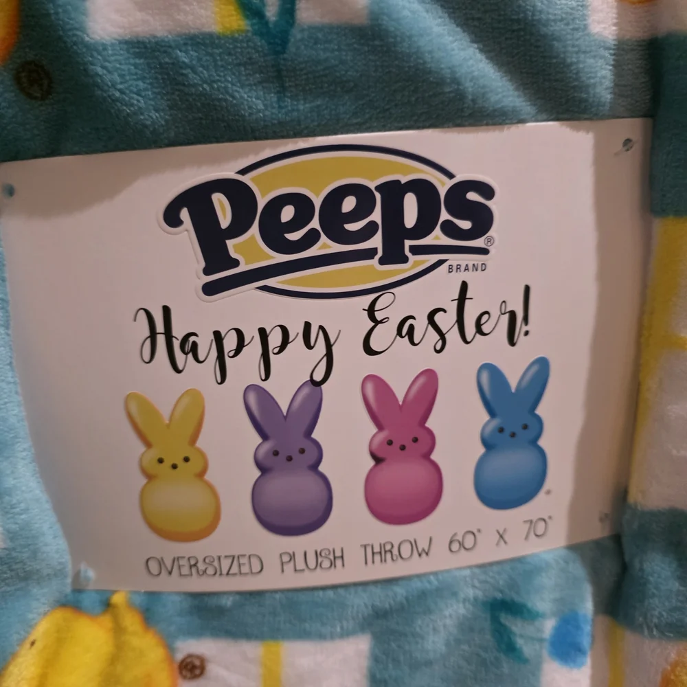 Peeps Easter Plush Throw Blanket -NWT